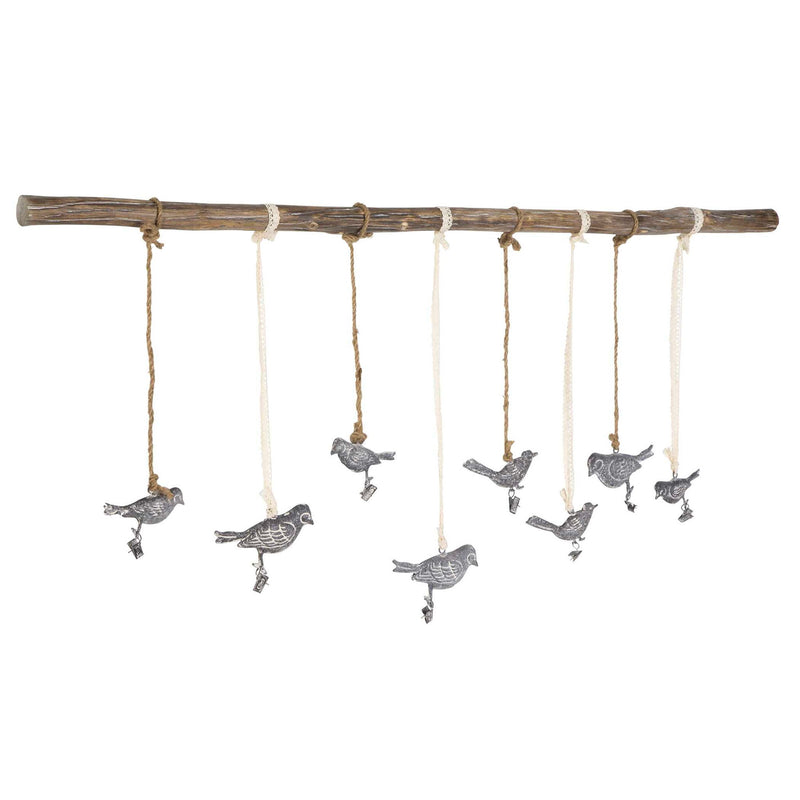 Light brown Birds On A Branch wall art by Uttermost, featuring detailed bird illustrations on a decorative branch.