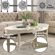 Fordon - Coffee Table - French Antique White - R&R Furniture Gallery (Fountain Valley, CA)