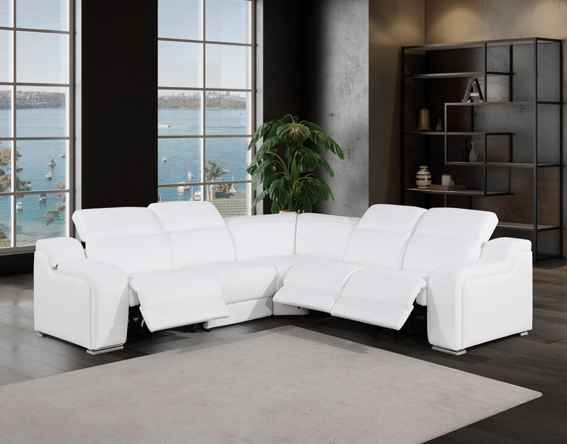 1116 - Power Reclining Italian Leather Sectional - R&R Furniture Gallery (Fountain Valley, CA)