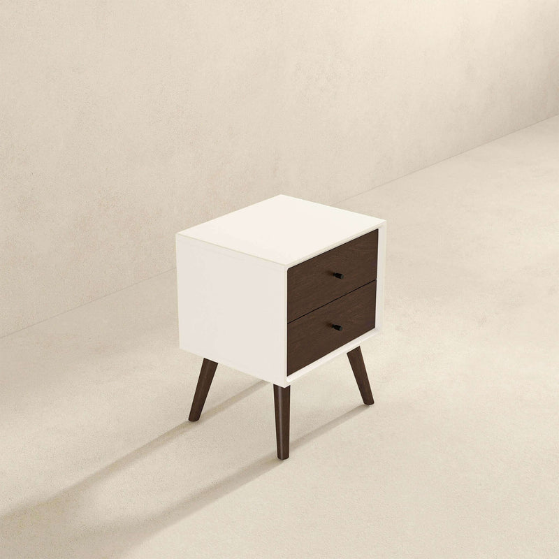 Caroline - Mid-Century Modern Style Night Stand 2 Drawer - R&R Furniture Gallery (Fountain Valley, CA)