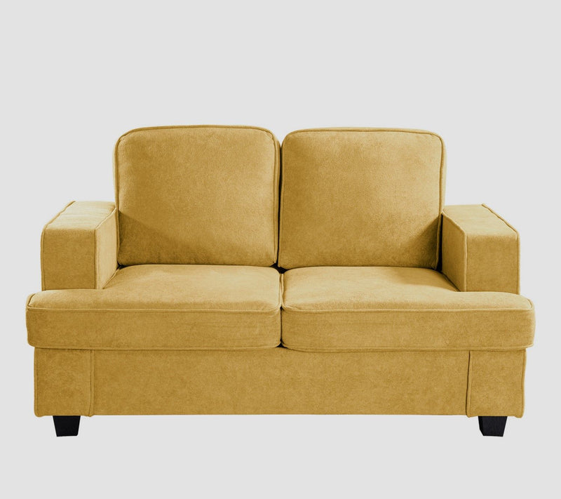 Modern Loveseat, Comfortable 2 Seater Couch With Deep Seating, Loose Back Cushions, Wide Arms - R&R Furniture Gallery (Fountain Valley, CA)