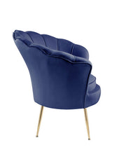 Angelina - Scalloped Back Barrel Accent Chair With Metal Legs - R&R Furniture Gallery (Fountain Valley, CA)