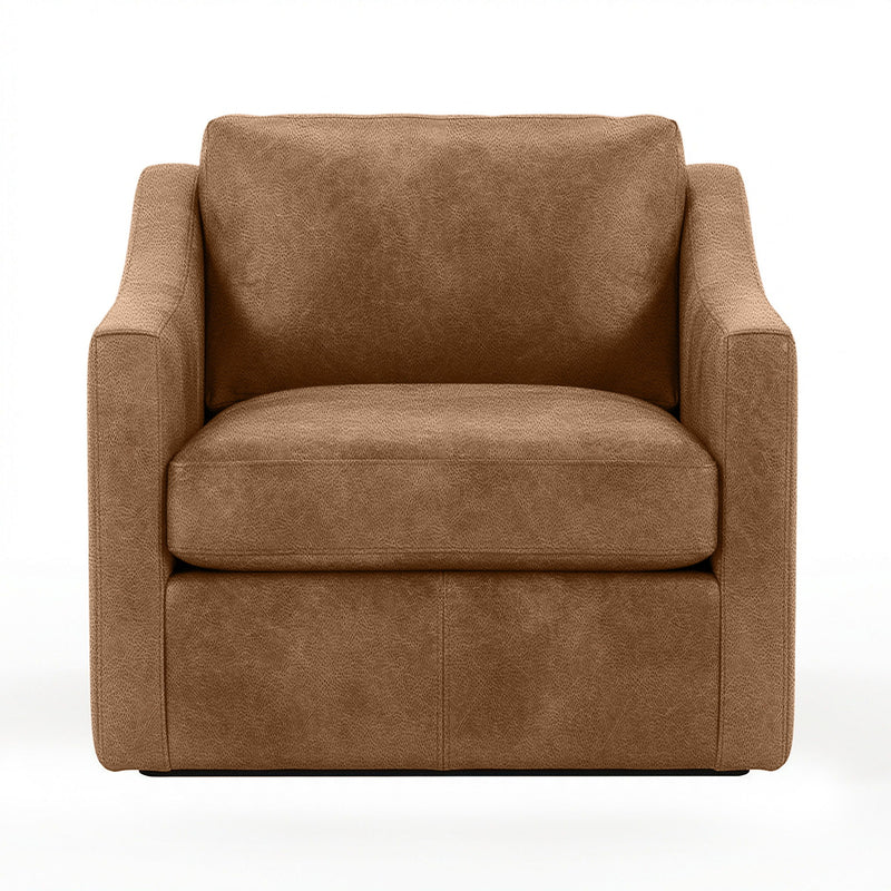 Classic Home Kipton swivel chair with a modern design, featuring a cushioned seat and backrest in neutral fabric.