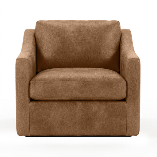 Classic Home Kipton swivel chair with a modern design, featuring a cushioned seat and backrest in neutral fabric.