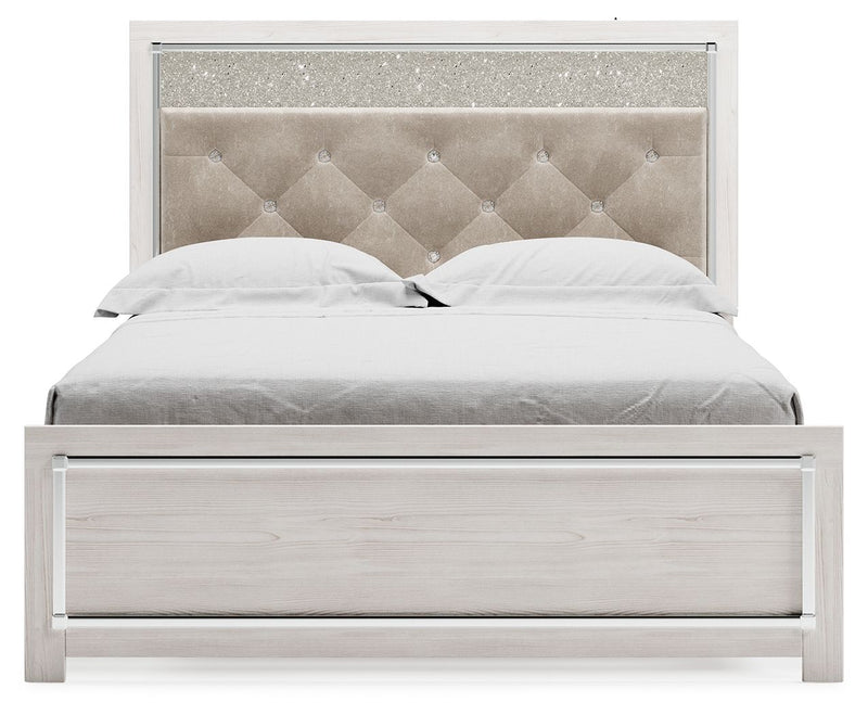 Altyra - Queen Panel Bed With Roll Slats - White - R&R Furniture Gallery (Fountain Valley, CA)