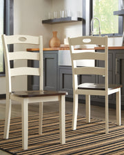 Woodanville - Dining Room Side Chair (Set of 2) - Cream / Brown - R&R Furniture Gallery (Fountain Valley, CA)