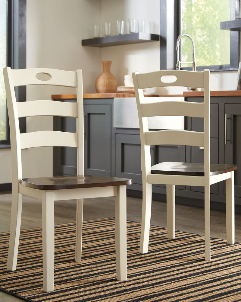 Woodanville - Dining Room Side Chair (Set of 2) - Cream / Brown - R&R Furniture Gallery (Fountain Valley, CA)
