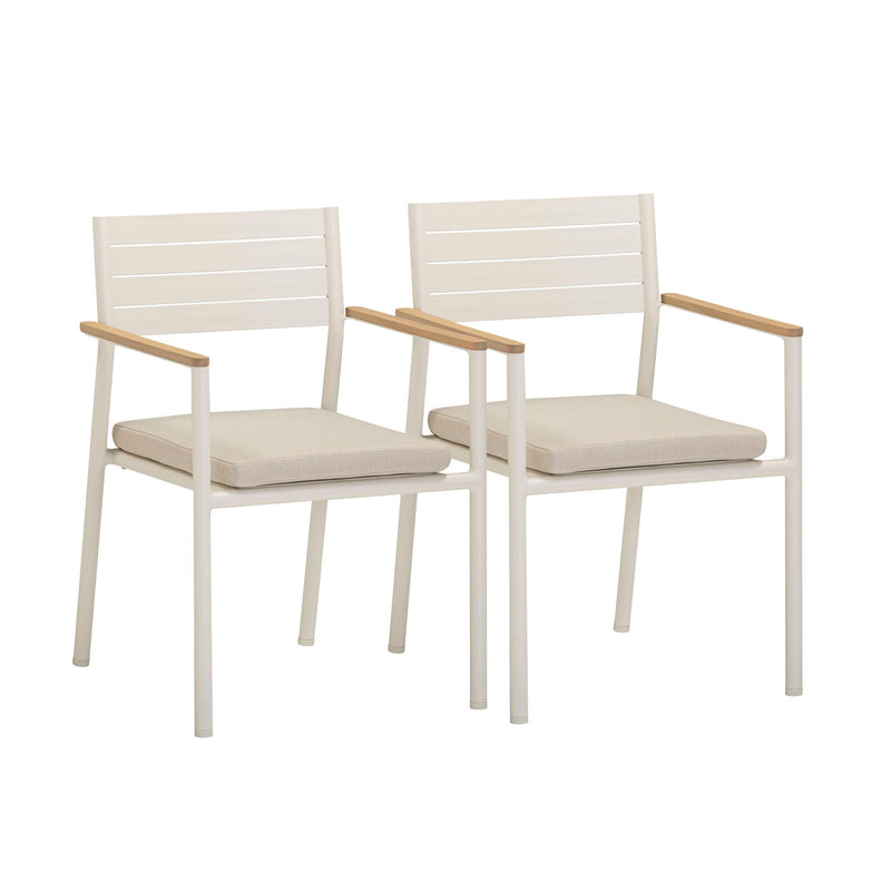 Sardinia - Outdoor Dining Chair (Set of 2) - Cream - R&R Furniture Gallery (Fountain Valley, CA)