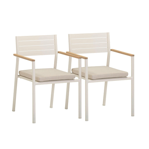 Sardinia - Outdoor Dining Chair (Set of 2) - Cream - R&R Furniture Gallery (Fountain Valley, CA)