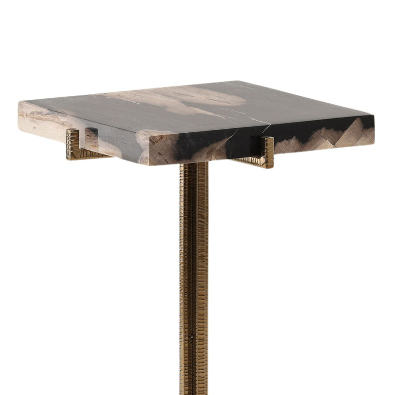 Cyra - Side Table - Black And Brass