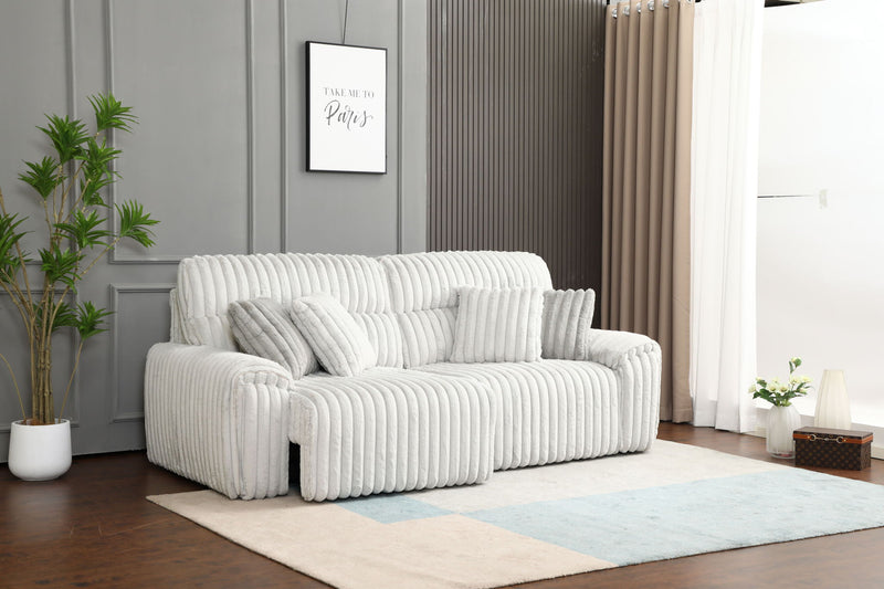 Jaya - Power Motion Sofa With Sleeper & USB Port - Light Gray