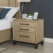 3 Drawer Nightstand With USB Charging Port - Brown - R&R Furniture Gallery (Fountain Valley, CA)