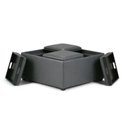 Avalon - Square Coffee Table, Storage Ottoman - R&R Furniture Gallery (Fountain Valley, CA)