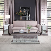 Nysa - 26" End Table - Mirrored & Faux Crystals - R&R Furniture Gallery (Fountain Valley, CA)