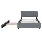 Upholstered Platform Bed With Trundle - R&R Furniture Gallery (Fountain Valley, CA)
