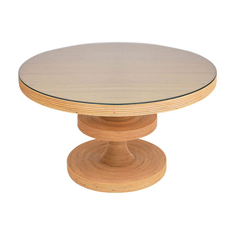 Apollonia - Rattan Round Dining Table - Natural - R&R Furniture Gallery (Fountain Valley, CA)