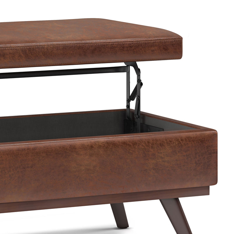 Owen - Lift Top Large Coffee Table Storage Ottoman, Mid Century Style - R&R Furniture Gallery (Fountain Valley, CA)