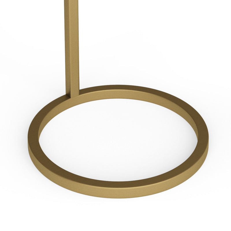 Brook - C Side Table - White / Gold - R&R Furniture Gallery (Fountain Valley, CA)