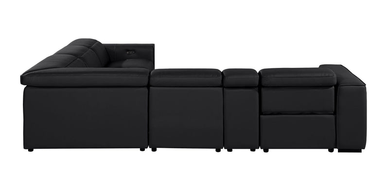 1224 - 6-Piece L-Shaped Sectional Sofa In With 3 Power Recliners & Power Headrests