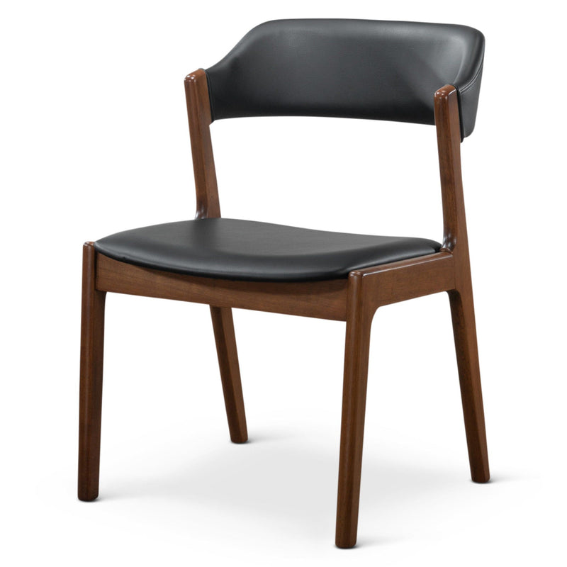Enzo - Dining Chair (Set of 2) - Black / Brown - R&R Furniture Gallery (Fountain Valley, CA)