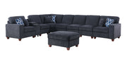 Lily - Sectional Sofa With Ottoman - Black - R&R Furniture Gallery (Fountain Valley, CA)
