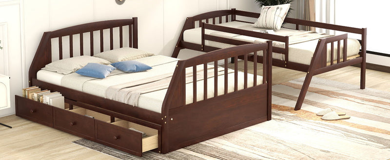 Bunk Bed With Drawers, Ladder And Storage Staircase - R&R Furniture Gallery (Fountain Valley, CA)