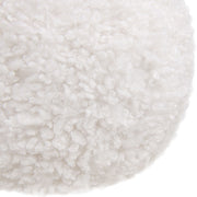 Ayla - Round Sphere Accent Ball Throw Pillow - Curly White - R&R Furniture Gallery (Fountain Valley, CA)