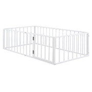 Metal Floor Bed Frame With Fence And Door - R&R Furniture Gallery (Fountain Valley, CA)
