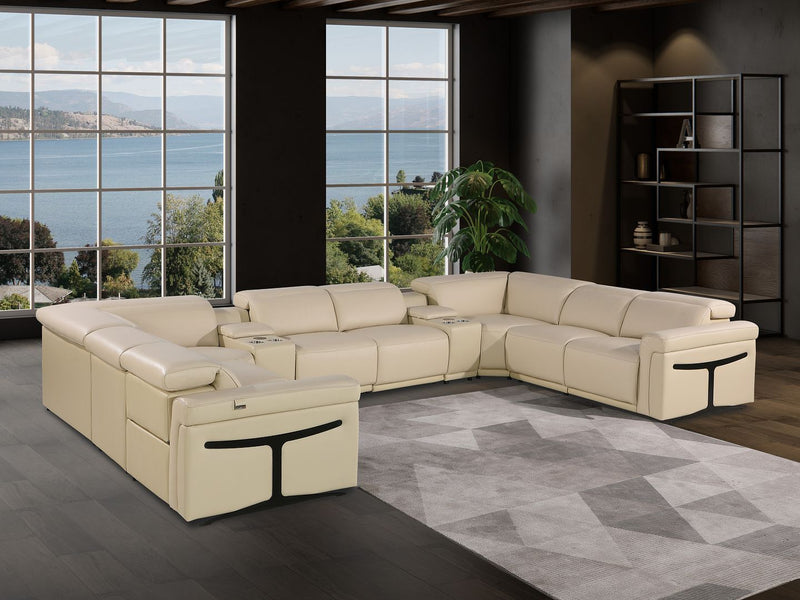 1126 - 10-Piece U-Shaped Sectional Sofa In With 4 Power Recliners & Power Headrests - R&R Furniture Gallery (Fountain Valley, CA)