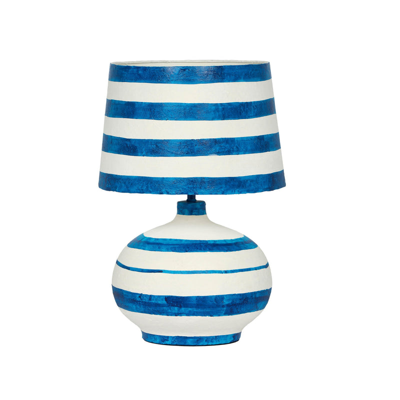 Positano - Striped Papier Mache Table Lamp - R&R Furniture Gallery (Fountain Valley, CA)