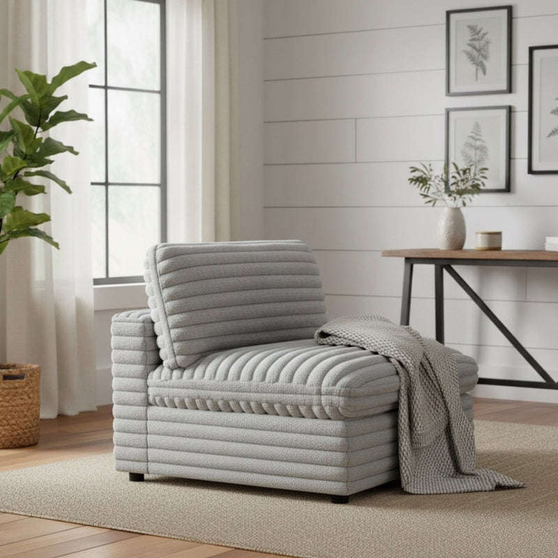 Jenny - Armless Slipper Chair - Gray - R&R Furniture Gallery (Fountain Valley, CA)