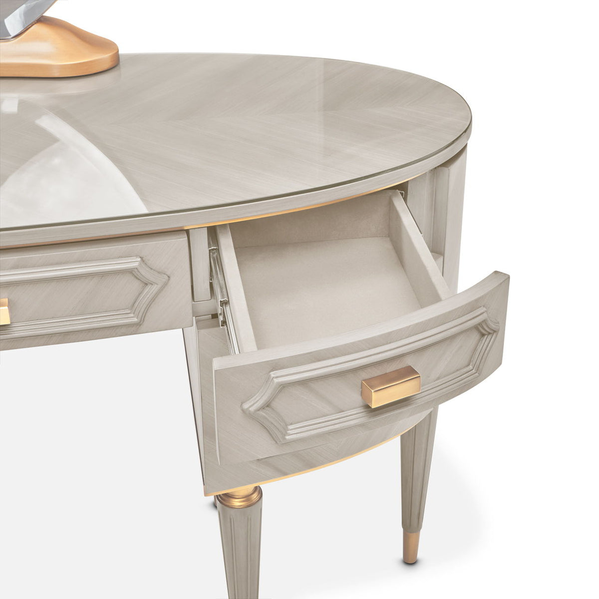 St. Charles - Vanity Desk - Dove Gray - R&R Furniture Gallery (Fountain Valley, CA)