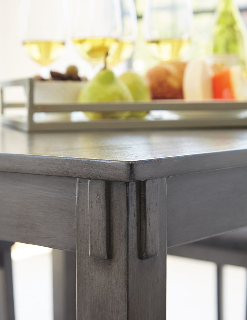 Bridson - Square Counter TBL Set (Set of 5) - Gray - R&R Furniture Gallery (Fountain Valley, CA)