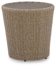 Danson - Round End Table - Beige - R&R Furniture Gallery (Fountain Valley, CA)