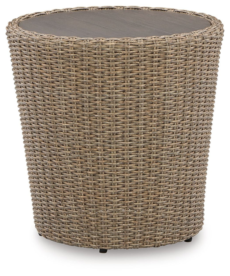 Danson - Round End Table - Beige - R&R Furniture Gallery (Fountain Valley, CA)