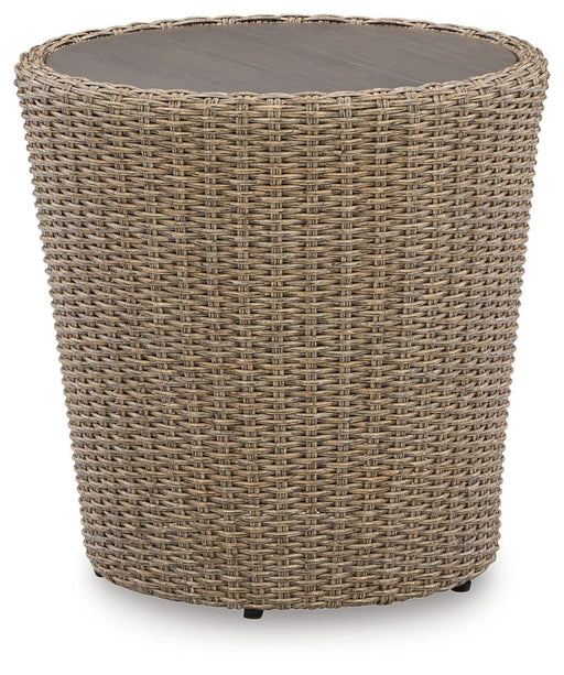 Danson - Round End Table - Beige - R&R Furniture Gallery (Fountain Valley, CA)
