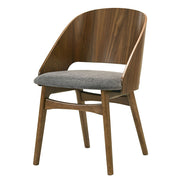 Delmon - Side Chair (Set of 2) - Dark Walnut / Gray - R&R Furniture Gallery (Fountain Valley, CA)