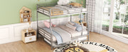Steel construction bunk bed by DreamHaus with sturdy metal frame and twin-sized sleeping areas in a modern bedroom setting.