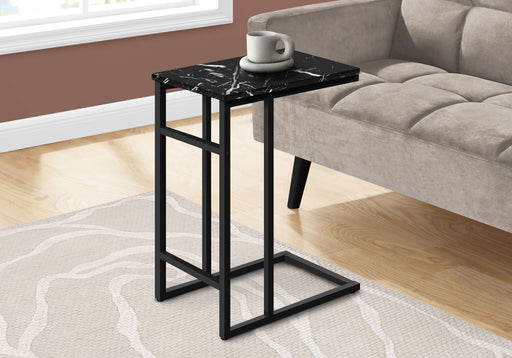 Accent Table, C - Shaped, Modern Design - Black - R&R Furniture Gallery (Fountain Valley, CA)