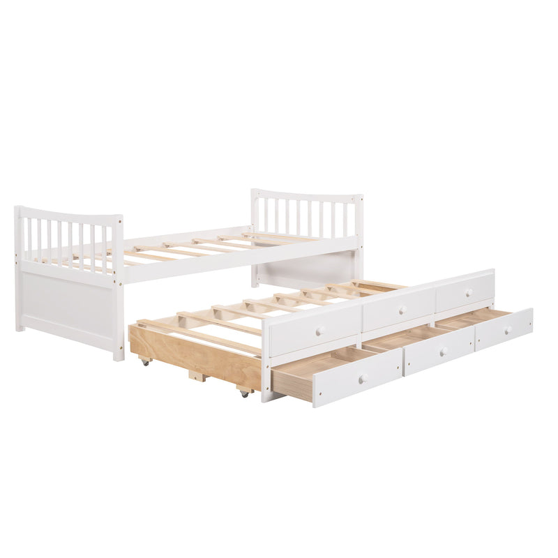 Twin Size Daybed With Trundle And Drawers - R&R Furniture Gallery (Fountain Valley, CA)