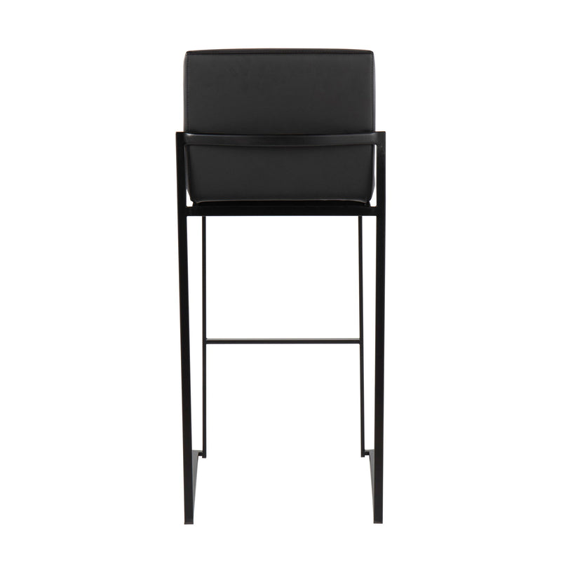 Lumi Source Fuji contemporary high back barstool with elegant design, showing a sleek, modern look and sturdy construction.