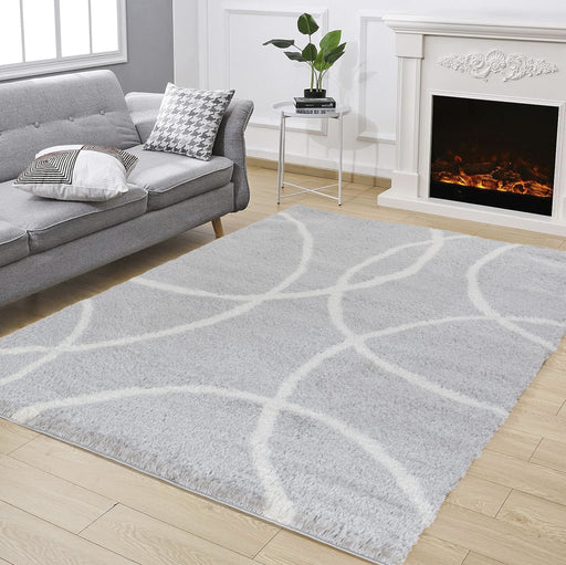 Loft Shag - 5' 3" X 7' Shaggy Area Rug - Gray - R&R Furniture Gallery (Fountain Valley, CA)