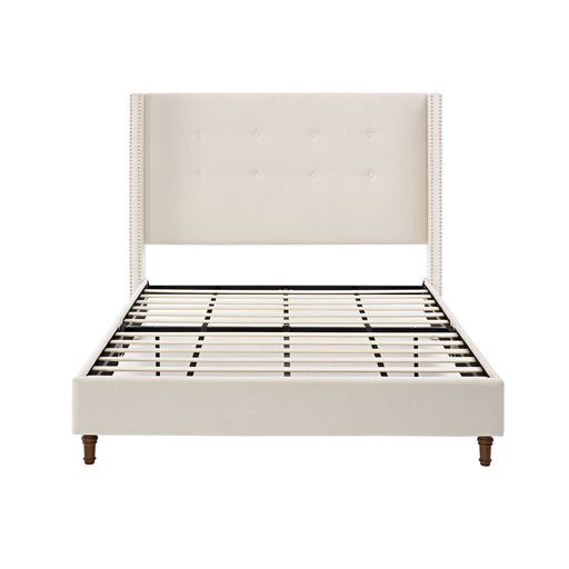 Peyton - Upholstered Bed With 54" High Headboard, Traditional Hand Buttoned Tufting - R&R Furniture Gallery (Fountain Valley, CA)