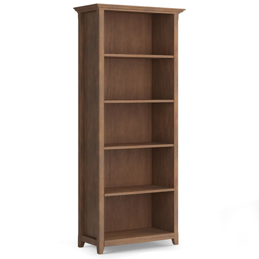 Amherst - 5 Shelf Bookcase - Rustic Natural Aged Brown - R&R Furniture Gallery (Fountain Valley, CA)