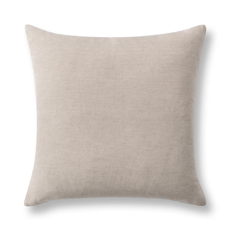 Villa Classics Bikram 22-inch ivory accent pillow with natural accents, featuring soft fabric and decorative design for home decor.