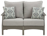 Visola - Loveseat w/Cushion - Gray - R&R Furniture Gallery (Fountain Valley, CA)