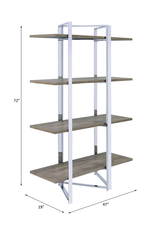 Libby - Bookshelf - Chrome - R&R Furniture Gallery (Fountain Valley, CA)