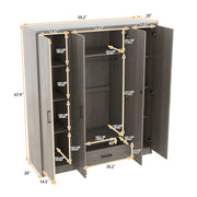 4 Door Wardrobe With 1 Drawer - R&R Furniture Gallery (Fountain Valley, CA)