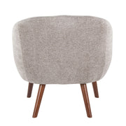 Lumi Source Ashland accent lounge chair with elegant design, featuring plush upholstery and sleek wooden legs.