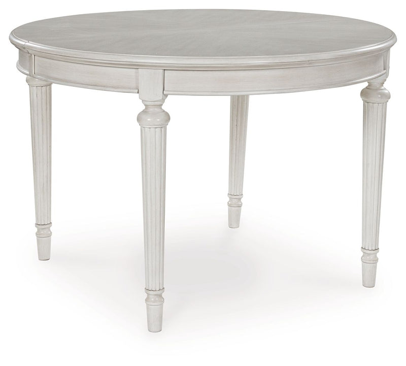Montelaine - Oval Dining Room Extension Table - Antique White - R&R Furniture Gallery (Fountain Valley, CA)